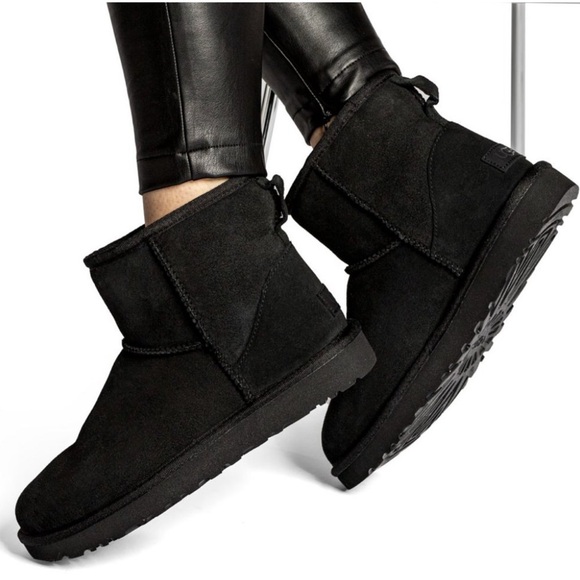 UGG Shoes - UGG Black Classic Mini II Boot Size 7.0